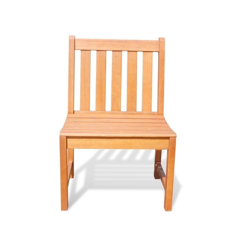 Vifah Malibu Outdoor Armless Chair in Natural