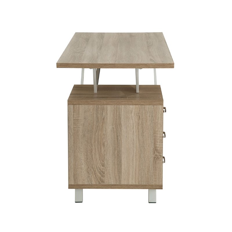 Techni Mobili Modern Design Computer Desk with Storage, Sand