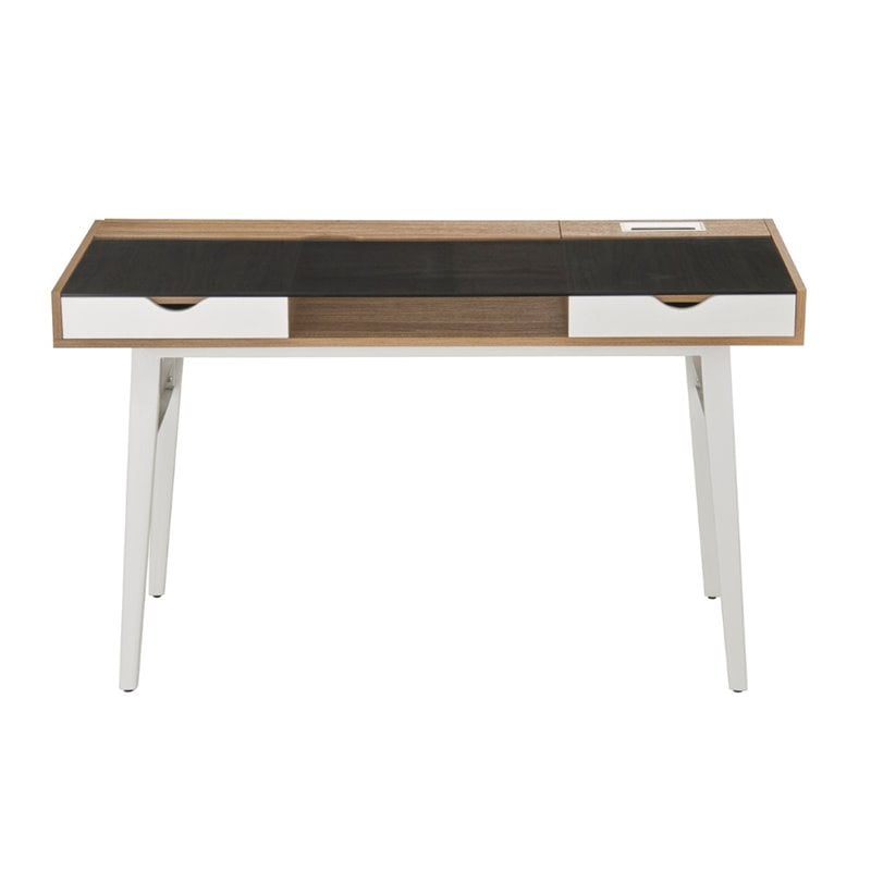 Techni Mobili Compact Computer Desk in Walnut