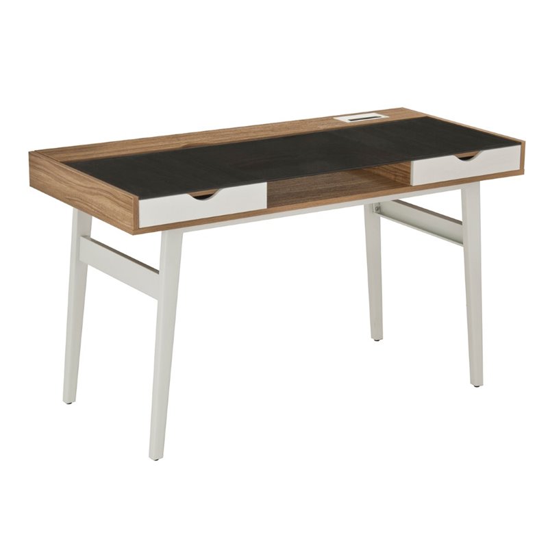 Techni Mobili Compact Computer Desk in Walnut