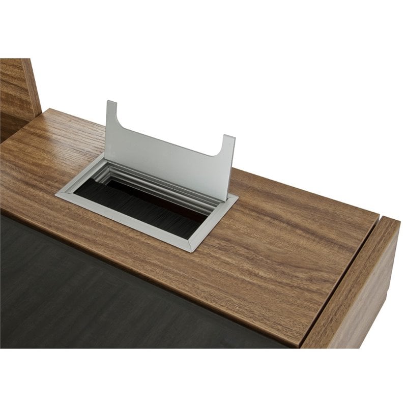 Techni Mobili Compact Computer Desk in Walnut