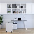 Techni Mobili Rotating Modular Computer Desk in Gray