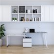 Techni Mobili Rotating Modular Computer Desk in Gray