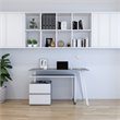Techni Mobili Rotating Modular Computer Desk in Gray