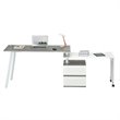 Techni Mobili Rotating Modular Computer Desk in Gray