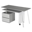 Techni Mobili Rotating Modular Computer Desk in Gray