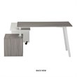 Techni Mobili Rotating Modular Computer Desk in Gray