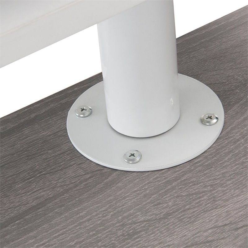 Techni Mobili Rotating Modular Computer Desk in Gray