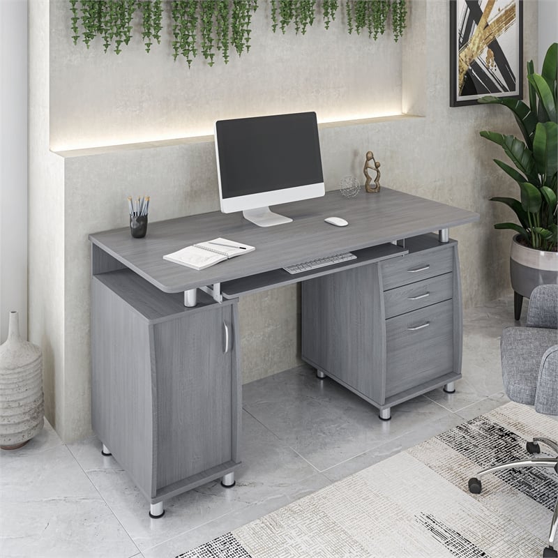 Small Computer Desk in Gray