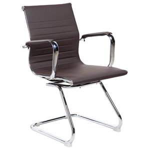 techni mobili modern visitor office chair in chocolate