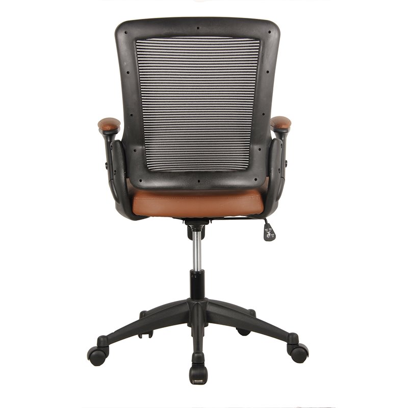 Techni Mobili Mid-Back Mesh Task Office Chair in Brown