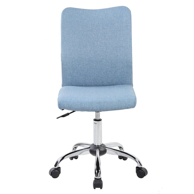 Blue Desk Chair No Wheels Flash S, Armless Desk Chair No Wheels