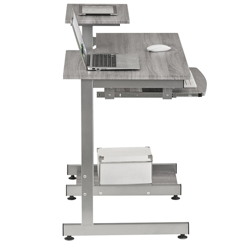 Techni Mobili Computer Desk in Gray