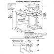 Techni Mobili Computer Desk in Gray