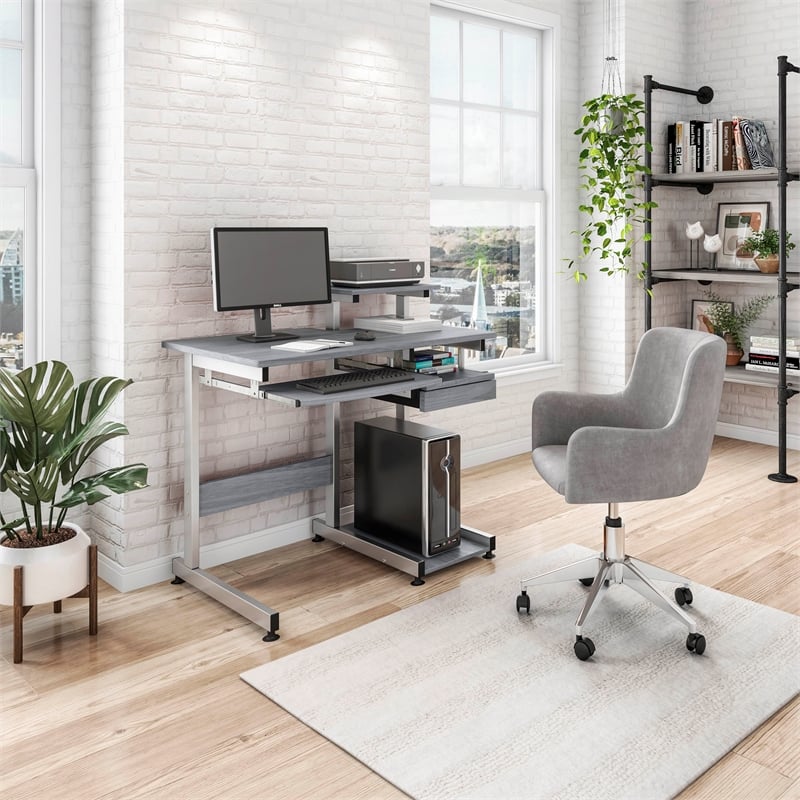 Techni Mobili Computer Desk in Gray