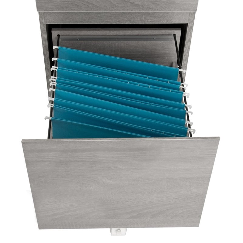 Techni Mobili 2 Drawer Mobile Vertical File Cabinet in Gray
