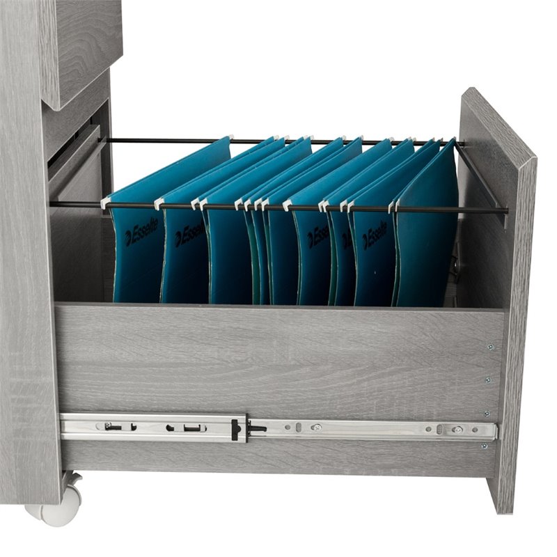 Techni Mobili 2 Drawer Mobile Vertical File Cabinet in Gray