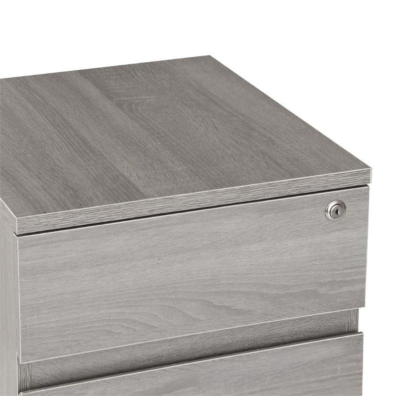 Techni Mobili 2 Drawer Mobile Vertical File Cabinet in Gray