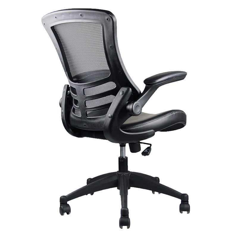 Techni Mobili Mid Back Mesh Adjustable Office Chair in Black