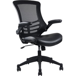 techni mobili mid back mesh adjustable office chair in black
