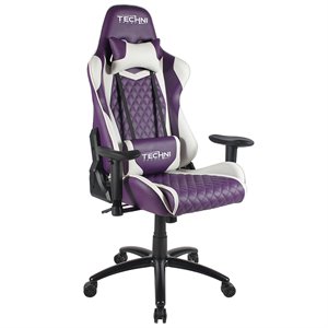 techni sport ergonomic faux leather adjustable racing game chair