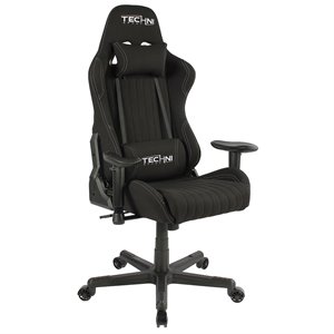 techni sport ergonomic adjustable racing game chair in black