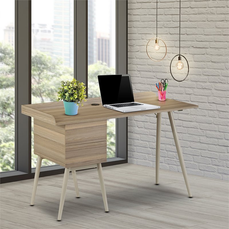 Techni Mobili Modern Writing Desk In Natural Rta 2338 Nat