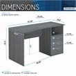 Techni Mobili Classic Writing Desk in Gray