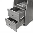 Techni Mobili Engineered Wood 2-Drawers Computer Desk with Keyboard Tray in Gray