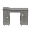 Techni Mobili Engineered Wood 2-Drawers Computer Desk with Keyboard Tray in Gray