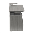 Techni Mobili Engineered Wood 2-Drawers Computer Desk with Keyboard Tray in Gray