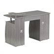 Techni Mobili Engineered Wood 2-Drawers Computer Desk with Keyboard Tray in Gray