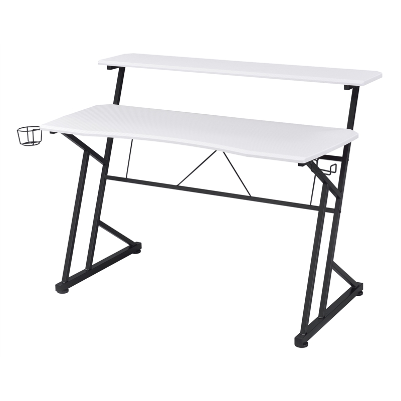 Prepac Floating Computer Desk with Storage in Espresso EEHW02001