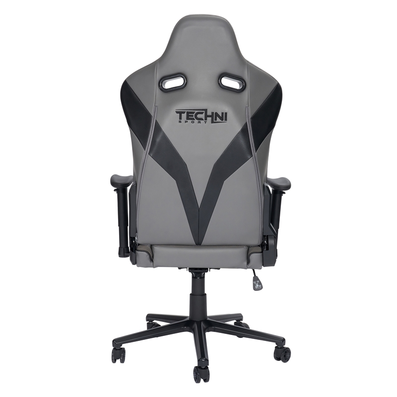 Techni Sport Polyurethane and Steel Frame XL-Ergonomic Gaming Chair in Gray