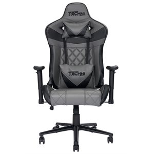 techni sport polyurethane and steel frame xl-ergonomic gaming chair in gray