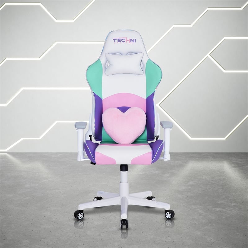 Techni Sport Polyurethane Fabric TS-42 Office-PC Gaming Chair in Kawaii