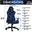 Techni Sport Polyurethane and Steel Frame TS-92 Office-PC Gaming Chair in Blue