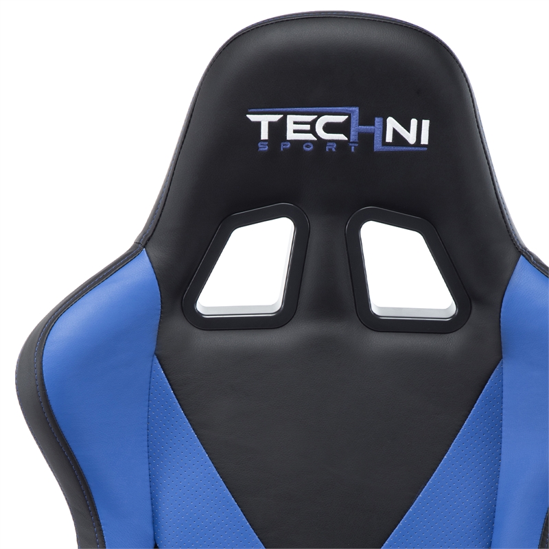Techni Sport Polyurethane and Steel Frame TS-92 Office-PC Gaming Chair in Blue