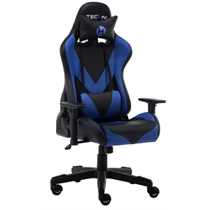 techni sport polyurethane and steel frame ts-92 office-pc gaming chair in blue