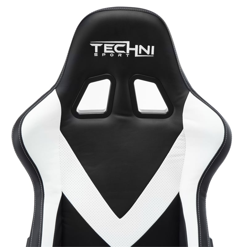 Techni Sport Polyurethane and Steel Frame TS-92 Office-PC Gaming Chair in White