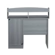 Techni Mobili Modern Engineered Wood Computer Desk with Storage Hutch in Gray