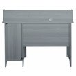 Techni Mobili Classic Engineered Wood Office Computer Desk with Hutch in Gray
