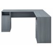 Techni Mobili Engineered Wood L-Shaped Computer Desk with Storage in Gray