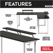 Techni Sport Warrior Engineered Wood L-Shaped Gaming Desk in Black