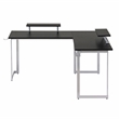 Techni Sport Warrior Engineered Wood L-Shaped Gaming Desk in Black