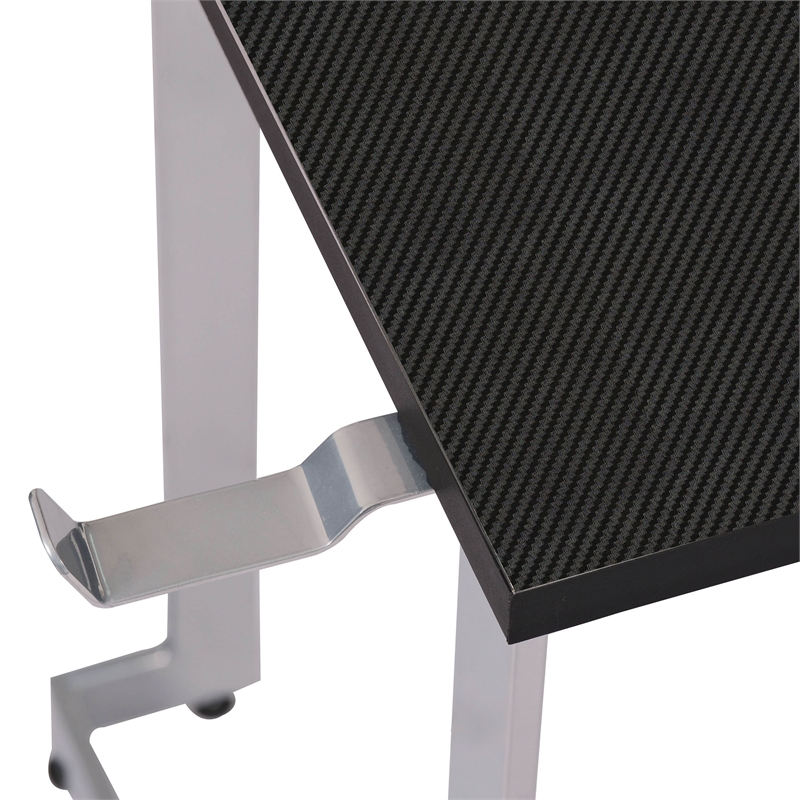 Techni Sport Warrior Engineered Wood L-Shaped Gaming Desk in Black