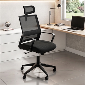 techni mobili ergonomic office chair with lumbar support and adjustable headrest