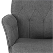 Techni Mobili Modern Fabric Upholstered Tufted Office Chair with Arms in Gray