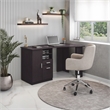 Techni Mobili Classic Engineered Wood Office Desk with Storage in Espresso