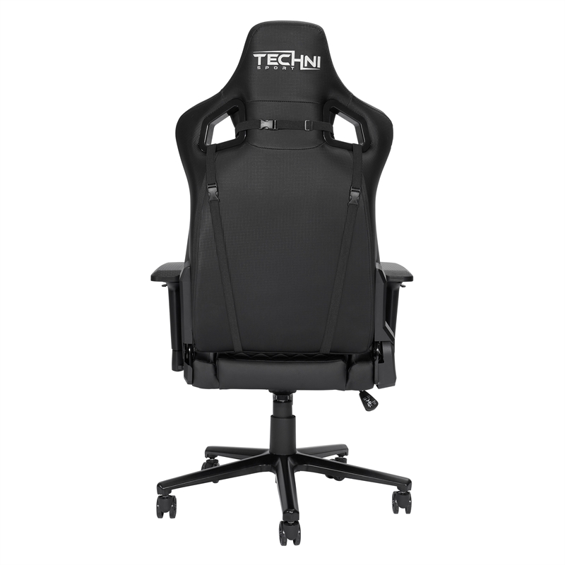 Techni Sport TS-83 Ergonomic High-Back Fabric Racer Style PC Gaming Chair- Black